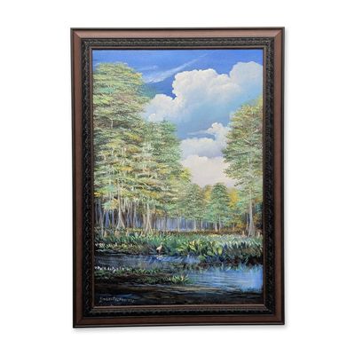 Sale Photo Thumbnail #106: Robert Butler (American, 1943-2014) Florida Highwaymen Large Scale Oil on Canvas, Signed