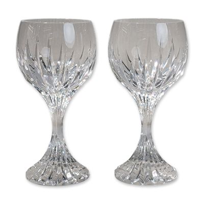 Sale Photo Thumbnail #693: Pair of Baccarat Massena Crystal Wine Glasses