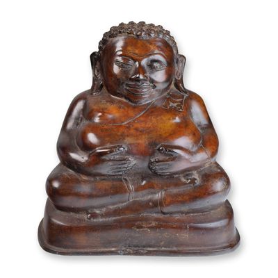 Sale Photo Thumbnail #241: Thia Burmese Bronze Seated Buddha Figurine
