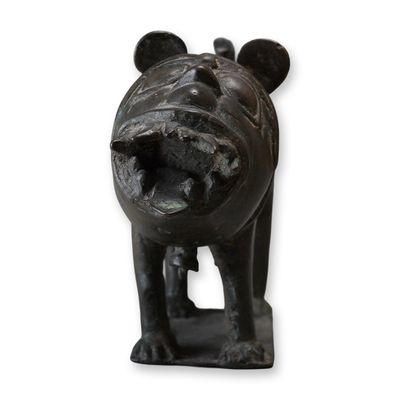 Sale Photo Thumbnail #521: Indian Bronze Tiger Figural Sculpture 18th to 19th Century