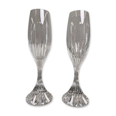 Sale Photo Thumbnail #228: Pair of Baccarat Massena Crystal Champagne Flutes