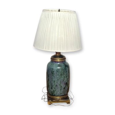 Sale Photo Thumbnail #331: French Ormolu-Mounted Porcelain Vase Table Lamp, Gustave Keller, Early 20th Century