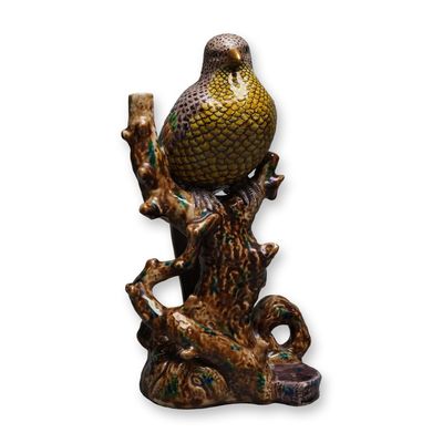 Sale Photo Thumbnail #59: Japanese Kutani Porcelain Bird on Tree
