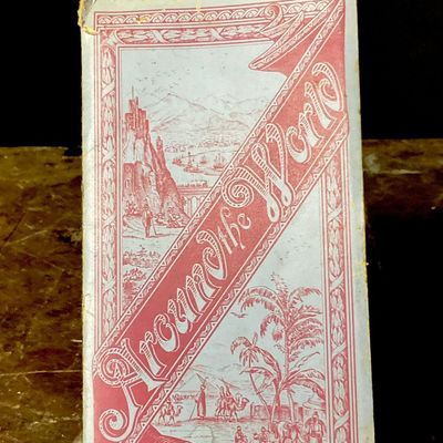 Late 19th Century Around the World Promotional Accordion-Fold Souvenir Book for J. W. Carroll by The E. P. Best Mfg. Co.