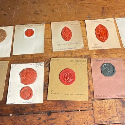 1412-1921 Collection of Ten Dutch and European Sigillographic Wax and Lead Seal Specimens