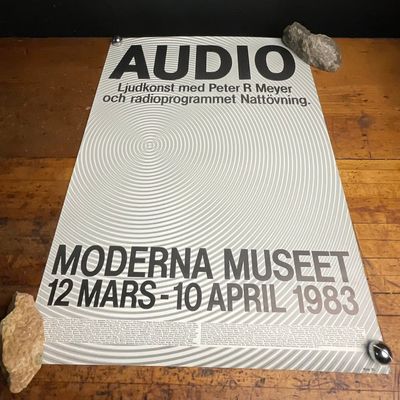 1983 Moderna Museet Audio Exhibition Poster