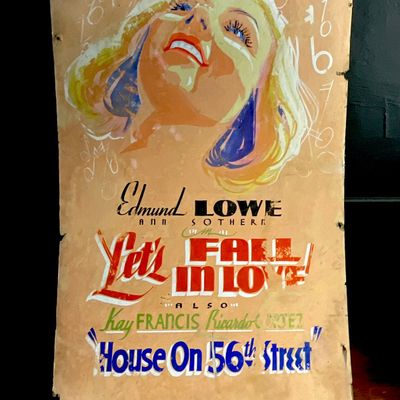 1930s Cinema Display Signs Including Hand Painted Work Attributed to Batiste Madalena