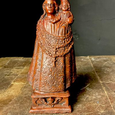Mid-20th-Century Kram-Kastl Madonna and Child Cast Religious Sculpture