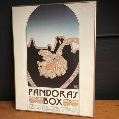 1975 David Lance Goines Pandora's Box Exhibition Poster
