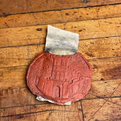 1616 City of Dordrecht Red Wax Seal ad causas with Protective Mylar Dust Jacket Cover