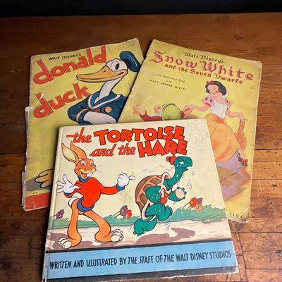 1935 and 1938 Trio of Walt Disney Studios Childrens Books Published by Whitman