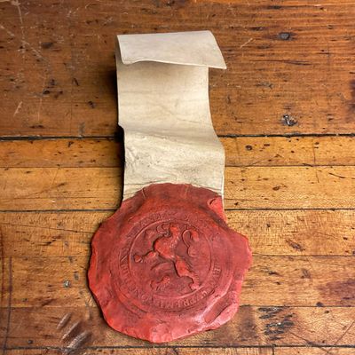 19th Century Double Sided Red Sealing Wax Impression Supreme Council