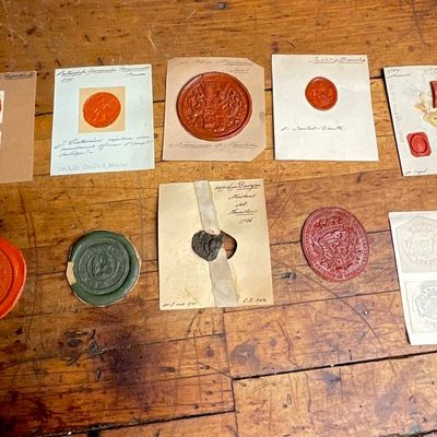 1704 - 1801 A Collection of Dutch and German Heraldic and Municipal Wax Seal Impressions