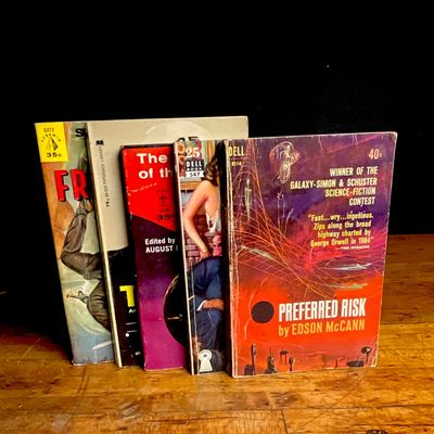 1951-1971 Group of Five Vintage Science Fiction and Mystery Mass-Market Paperbacks