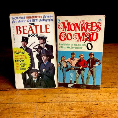 1964 and 1967 Two Vintage Paperback Books The Beatles and The Monkees