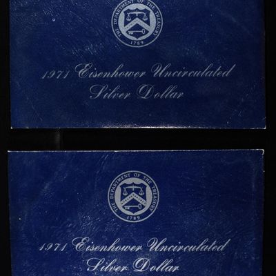 Sale Photo Thumbnail #314: (2) 1971 SILVER IKE BLUE PACKAGING