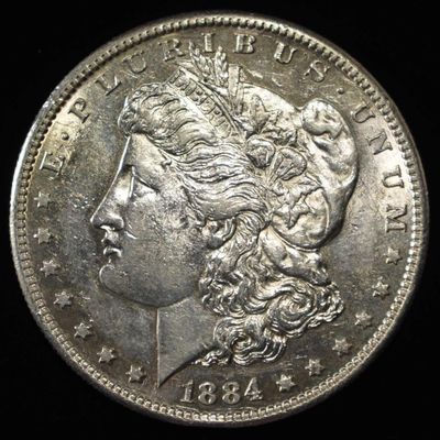 Sale Photo Thumbnail #223: 1884-S MORGAN DOLLAR AU/BU