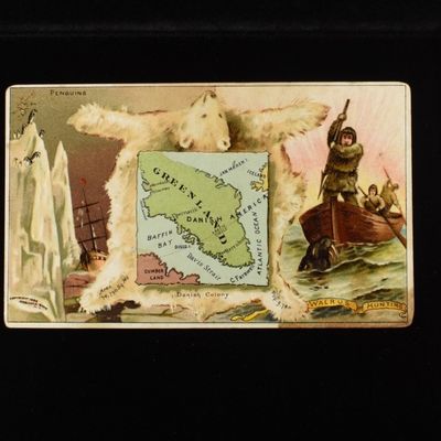 Sale Photo Thumbnail #382: (3) VINTAGE ADVERTISEMENT CARDS