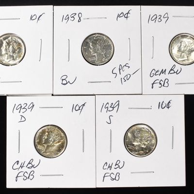 Sale Photo Thumbnail #195: MERCURY DIMES COLLECTORS LOT