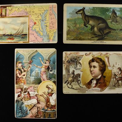 Sale Photo Thumbnail #383: (4) VINTAGE ADVERTISEMENT CARDS