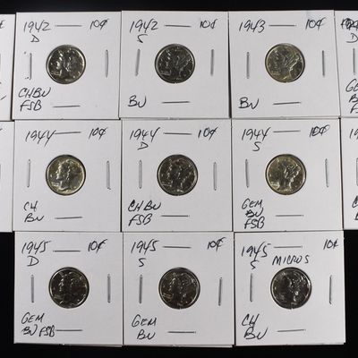 Sale Photo Thumbnail #199: MERCURY DIMES COLLECTORS LOT