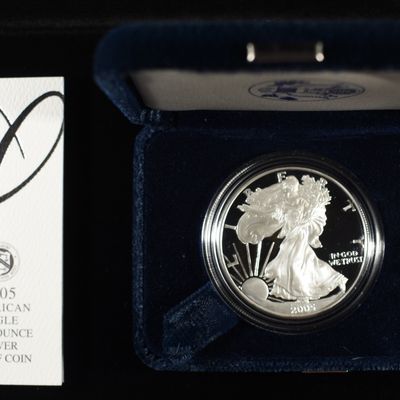 Sale Photo Thumbnail #305: 2005-W AMERICAN SILVER EAGLE PROOF