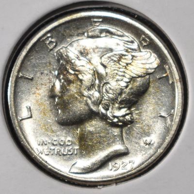Sale Photo Thumbnail #182: 1927-D MERCURY DIME BU