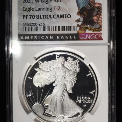 2021-W T-2 PROOF SILVER EAGLE NGC PF70 ULTRA CAMEO