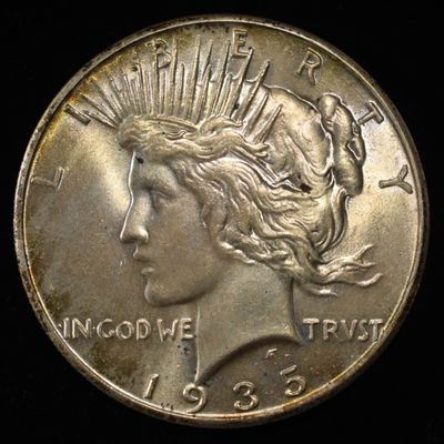 Sale Photo Thumbnail #278: 1935 PEACE DOLLAR CH BU COLOR