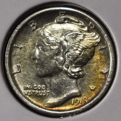 Sale Photo Thumbnail #164: 1918-S MERCURY DIME BU