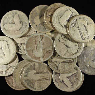 Sale Photo Thumbnail #362: (20) 90% SILVER STANDING LIBERTY QUARTERS