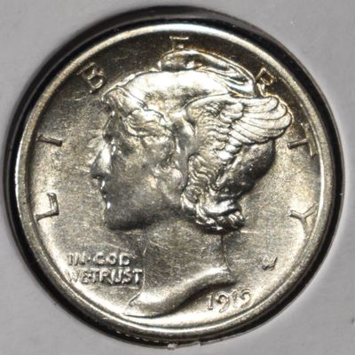 Sale Photo Thumbnail #167: 1919-S MERCURY DIME BU