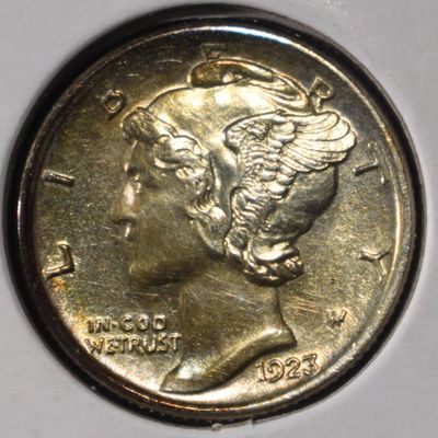 Sale Photo Thumbnail #173: 1923-S MERCURY DIME CH BU FSB