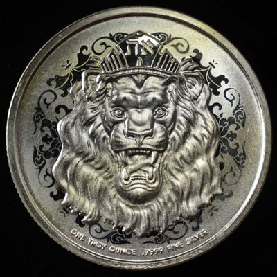 Sale Photo Thumbnail #404: CROWNED LION OF JUDAH 1 OZ .999 SILVER ROUND