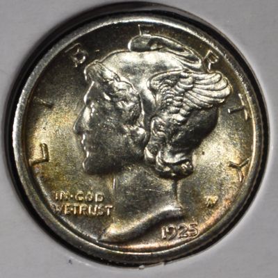 Sale Photo Thumbnail #178: 1925-S MERCURY DIME CH BU FSB