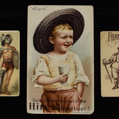 Sale Photo Thumbnail #381: (3) VINTAGE ADVERTISEMENT CARDS