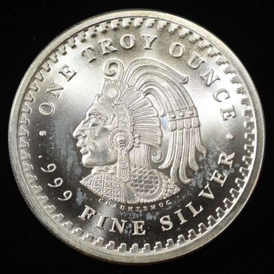 Sale Photo Thumbnail #412: CUAUHTEMOC 1 OZ .999 SILVER ROUND