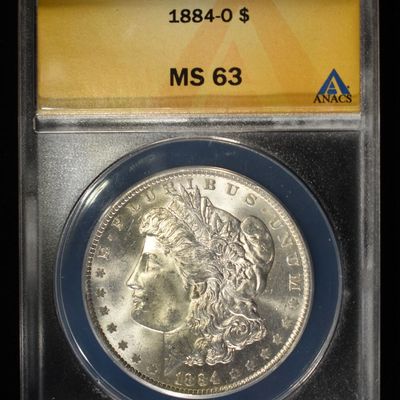 Sale Photo Thumbnail #222: 1884-O MORGAN DOLLAR MS 63 ANACS