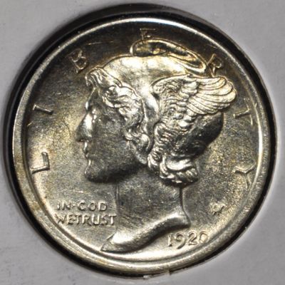 Sale Photo Thumbnail #168: 1920 MERCURY DIME CH BU FSB