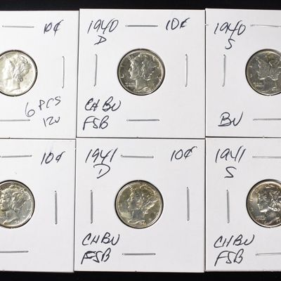 Sale Photo Thumbnail #196: MERCURY DIMES COLLECTORS LOT