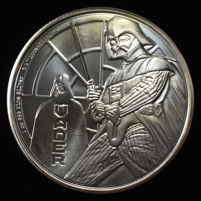 Sale Photo Thumbnail #408: 2022 STAR WARS DARTH VADER 1 OZ .999 SILVER ROUND