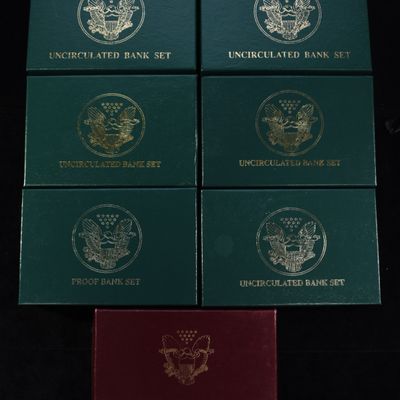 Sale Photo Thumbnail #332: 1996 PROOF, 90, 97, 98, 2003 & (2)95 UNC BANK SETS