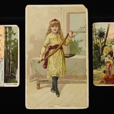 Sale Photo Thumbnail #385: (3) VINTAGE ADVERTISEMENT CARDS