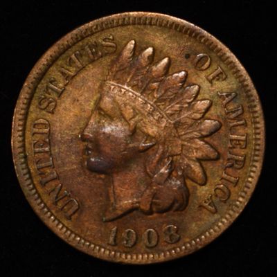 Sale Photo Thumbnail #133: 1908-S INDIAN HEAD CENT XF/AU RB