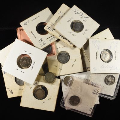 Sale Photo Thumbnail #370: (20) 92.5% SILVER CANADIAN 5 CENTS