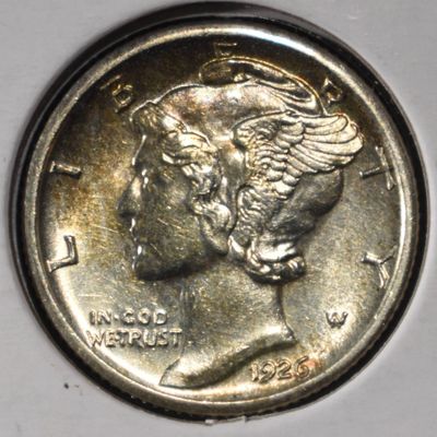 Sale Photo Thumbnail #180: 1926-S MERCURY DIME BU FSB