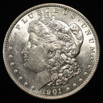 Sale Photo Thumbnail #252: 1901 MORGAN DOLLAR CH AU
