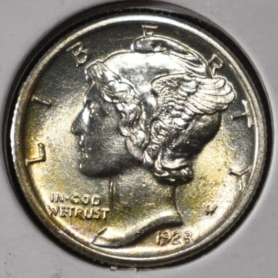 Sale Photo Thumbnail #184: 1928 MERCURY DIME CH BU FSB
