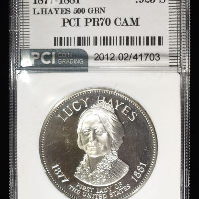 Sale Photo Thumbnail #391: 1877-1881 HAYES 500 GRN PCI PERFECT GEM PROOF CAM