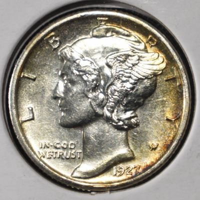 Sale Photo Thumbnail #183: 1927-S MERCURY DIME CH BU